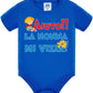 Aiuto la Nonna mi Vizia Body da bambino/a a maniche corte 100% cotone JHK STREET STYLE PRINT