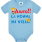 Aiuto la Nonna mi Vizia Body da bambino/a a maniche corte 100% cotone JHK STREET STYLE PRINT