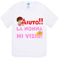 Aiuto la Nonna MI Vizia - T-shirt per Bambino/a Mod. Baby & Kid Da 0 a 8 anni STREET STYLE