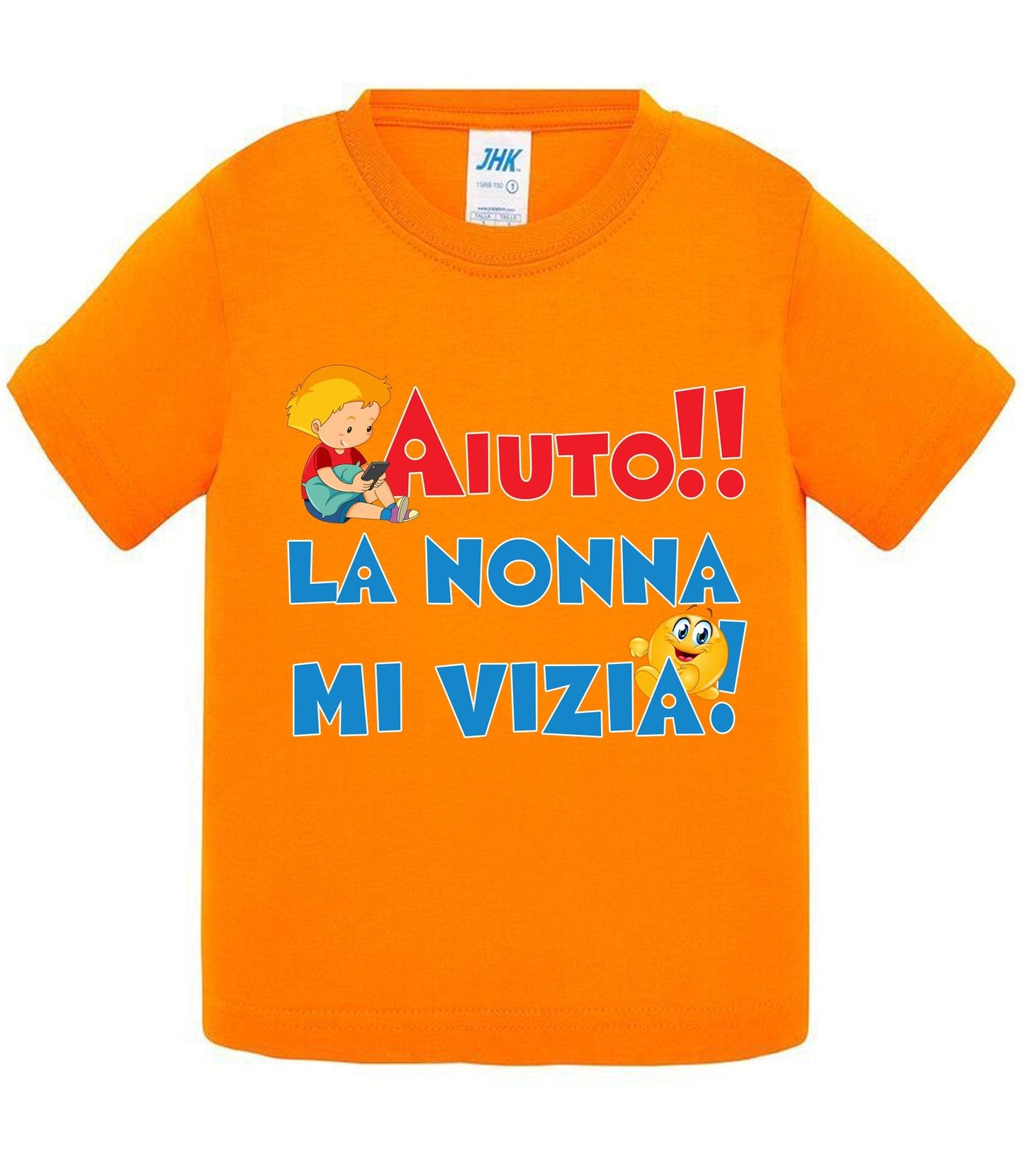 Aiuto la Nonna MI Vizia - T-shirt per Bambino/a Mod. Baby & Kid Da 0 a 8 anni STREET STYLE