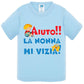 Aiuto la Nonna MI Vizia - T-shirt per Bambino/a Mod. Baby & Kid Da 0 a 8 anni STREET STYLE