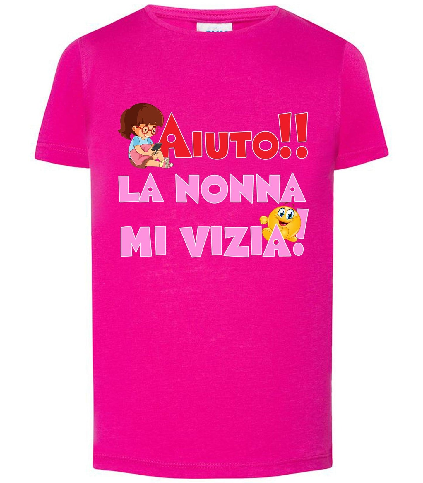 Aiuto la Nonna mi Vizia T-shirt solo da femmina Mod. Slim STREET STYLE