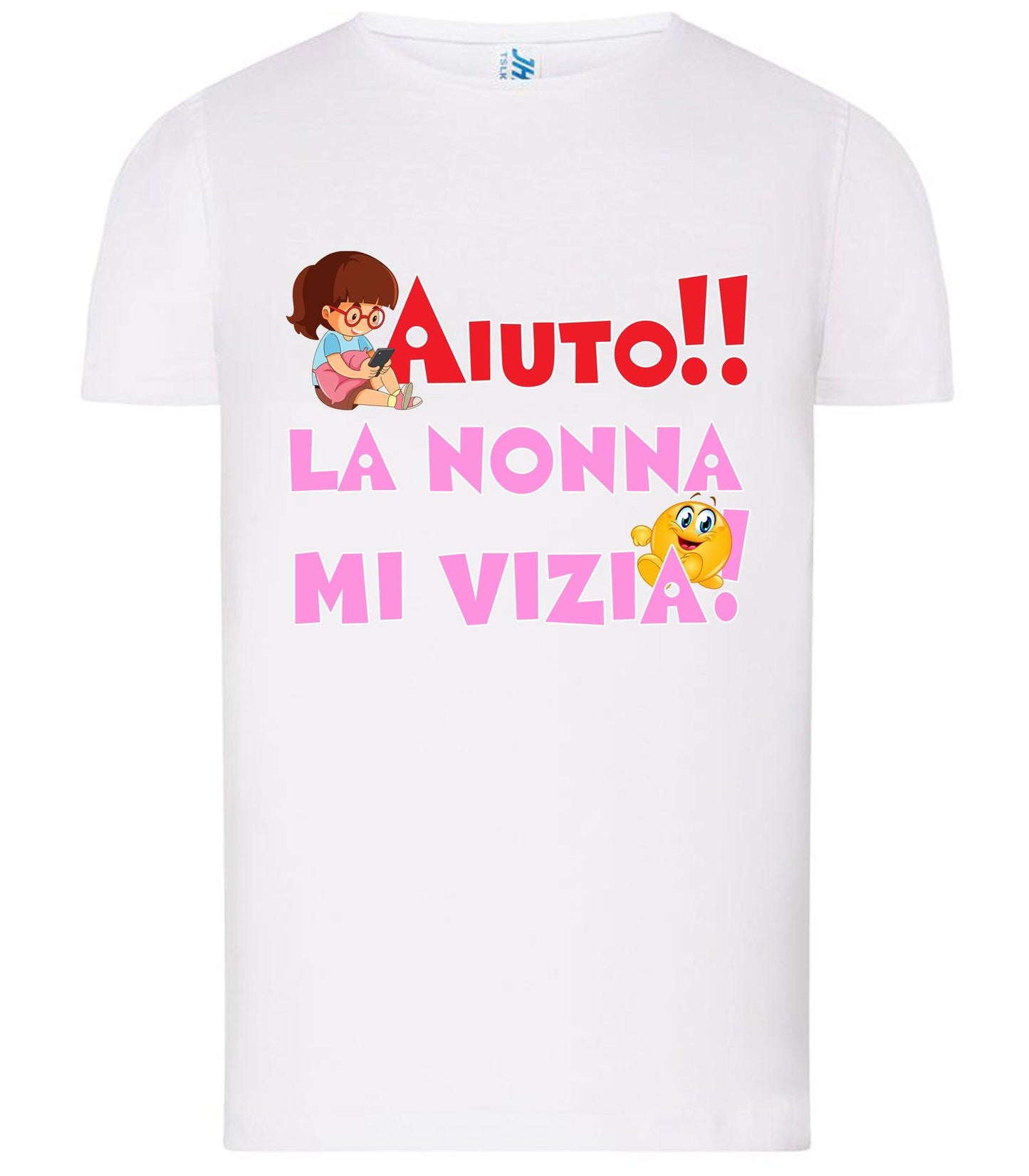 Aiuto la Nonna mi Vizia T-shirt solo da femmina Mod. Slim STREET STYLE