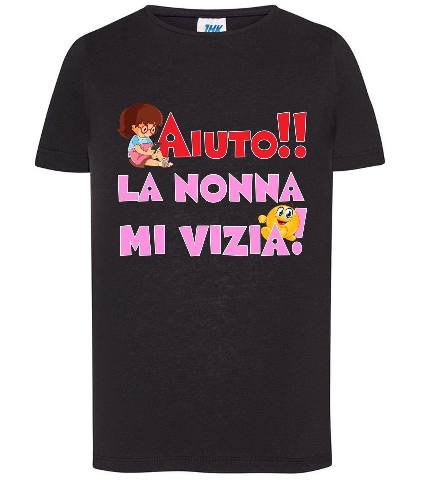 Aiuto la Nonna mi Vizia T-shirt solo da femmina Mod. Slim STREET STYLE