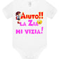 Aiuto la Zia o lo Zio mi Vizia Body da bambino/a a maniche corte 100% cotone JHK STREET STYLE PRINT