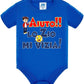 Aiuto la Zia o lo Zio mi Vizia Body da bambino/a a maniche corte 100% cotone JHK STREET STYLE PRINT