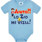 Aiuto la Zia o lo Zio mi Vizia Body da bambino/a a maniche corte 100% cotone JHK STREET STYLE PRINT