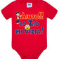 Aiuto la Zia o lo Zio mi Vizia Body da bambino/a a maniche corte 100% cotone JHK STREET STYLE PRINT