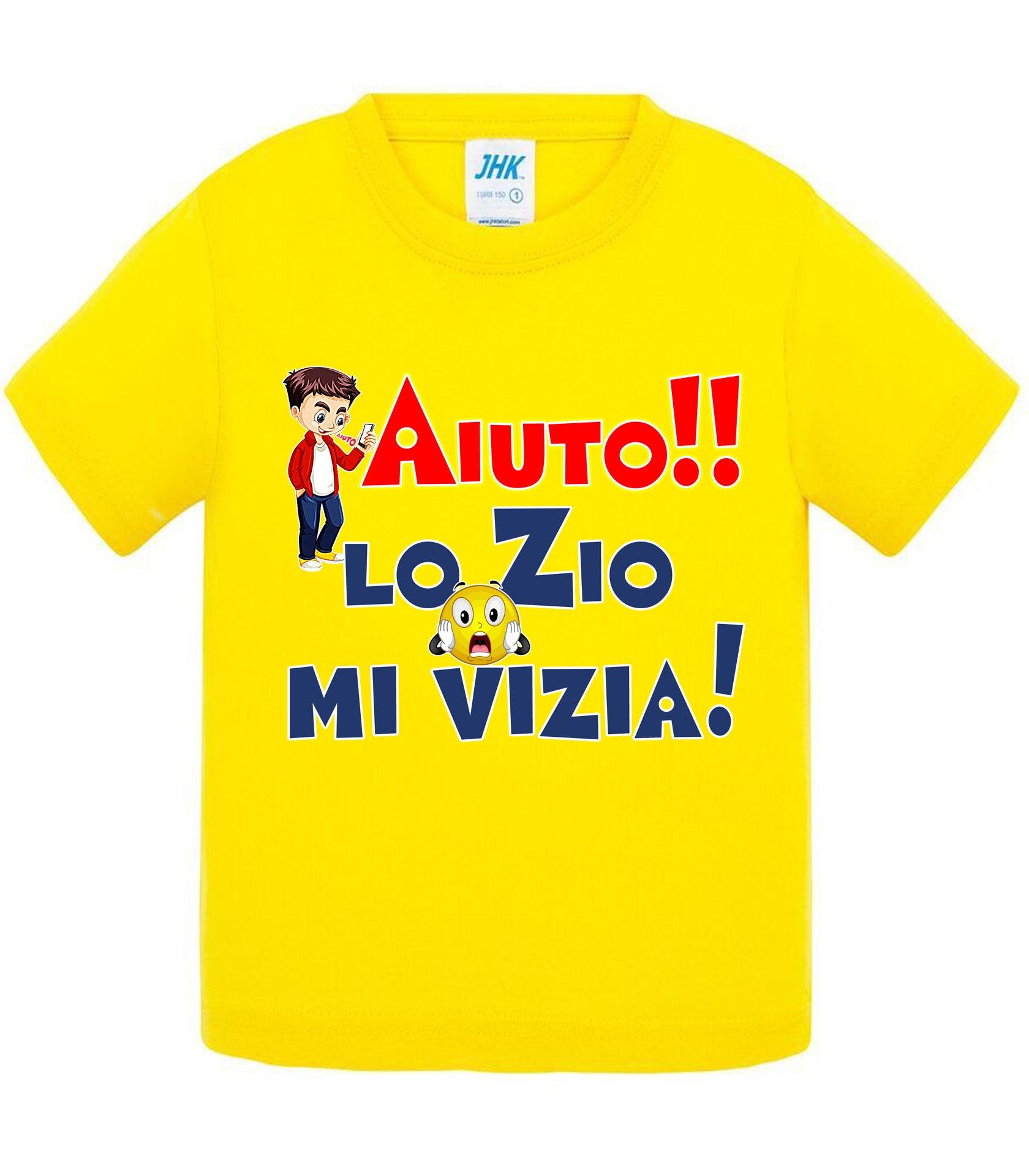 Aiuto la Zia o lo Zio mi Vizia - T-shirt per Bambino/a Mod. Baby & Kid Da 0 a 8 anni STREET STYLE