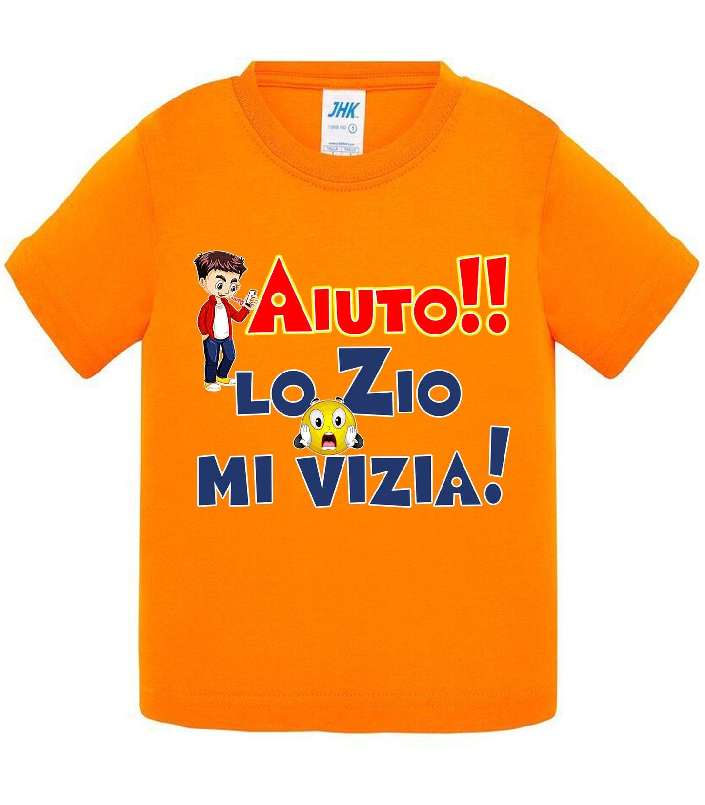 Aiuto la Zia o lo Zio mi Vizia - T-shirt per Bambino/a Mod. Baby & Kid Da 0 a 8 anni STREET STYLE