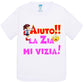 Aiuto la Zia o lo Zio mi Vizia - T-shirt per Bambino/a Mod. Baby & Kid Da 0 a 8 anni STREET STYLE