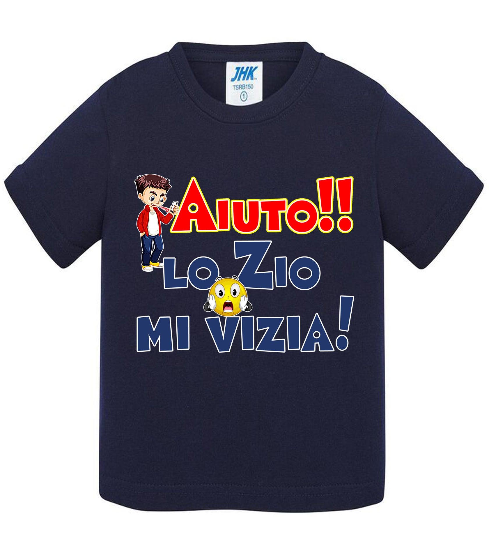 Aiuto la Zia o lo Zio mi Vizia - T-shirt per Bambino/a Mod. Baby & Kid Da 0 a 8 anni STREET STYLE