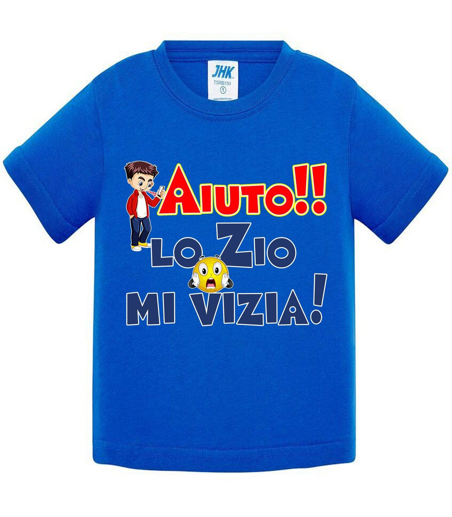 Aiuto la Zia o lo Zio mi Vizia - T-shirt per Bambino/a Mod. Baby & Kid Da 0 a 8 anni STREET STYLE