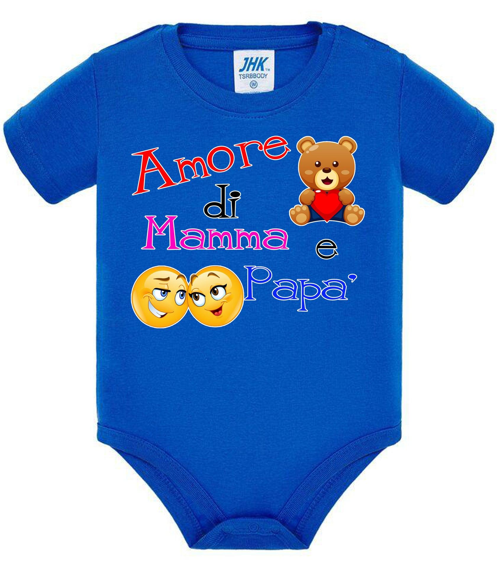 Amore di Mamma e Papà Body da bambino/a a maniche corte 100% cotone JHK STREET STYLE PRINT