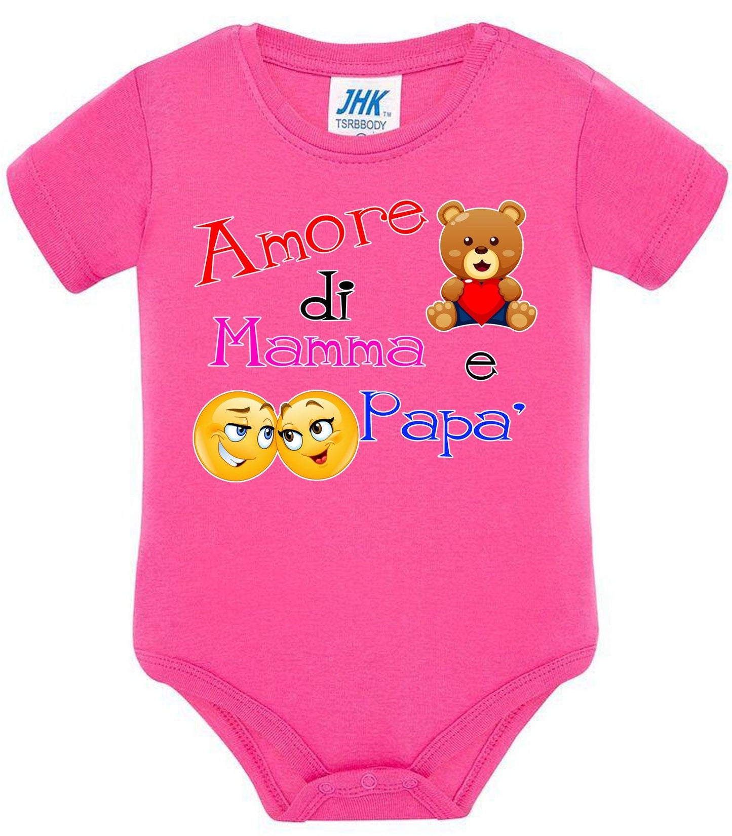 Amore di Mamma e Papà Body da bambino/a a maniche corte 100% cotone JHK STREET STYLE PRINT