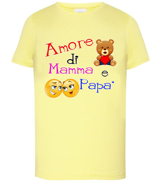 Amore di Mamma e Papà T-shirt solo da femmina Mod. Slim STREET STYLE