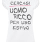 Cercasi Uomo Ricco per Uso Estivo 3032 Solo Parole Moda Urban Slub Lady Donna 100% Cotone Fiammato BS STREET STYLE