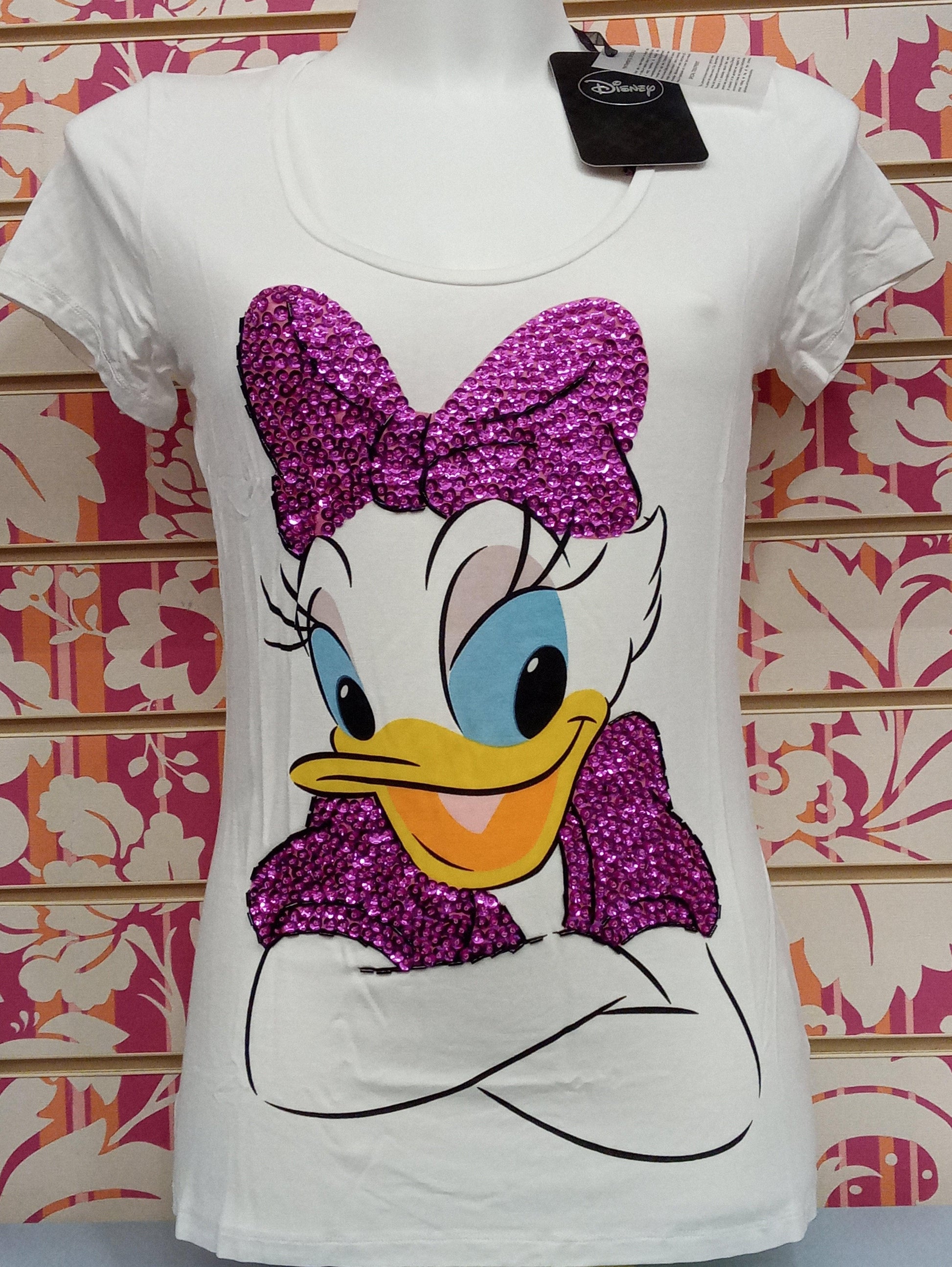 DD234TSW PAPERINA PAILETTES - DISNEY T-SHIRT DONNA - STREET STYLE PRINT stampa personalizzata