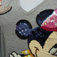 DM089TWW  MINNI T-SHIRT MANICA LUNGA - DISNEY T-SHIRT DONNA - STREET STYLE PRINT stampa personalizzata