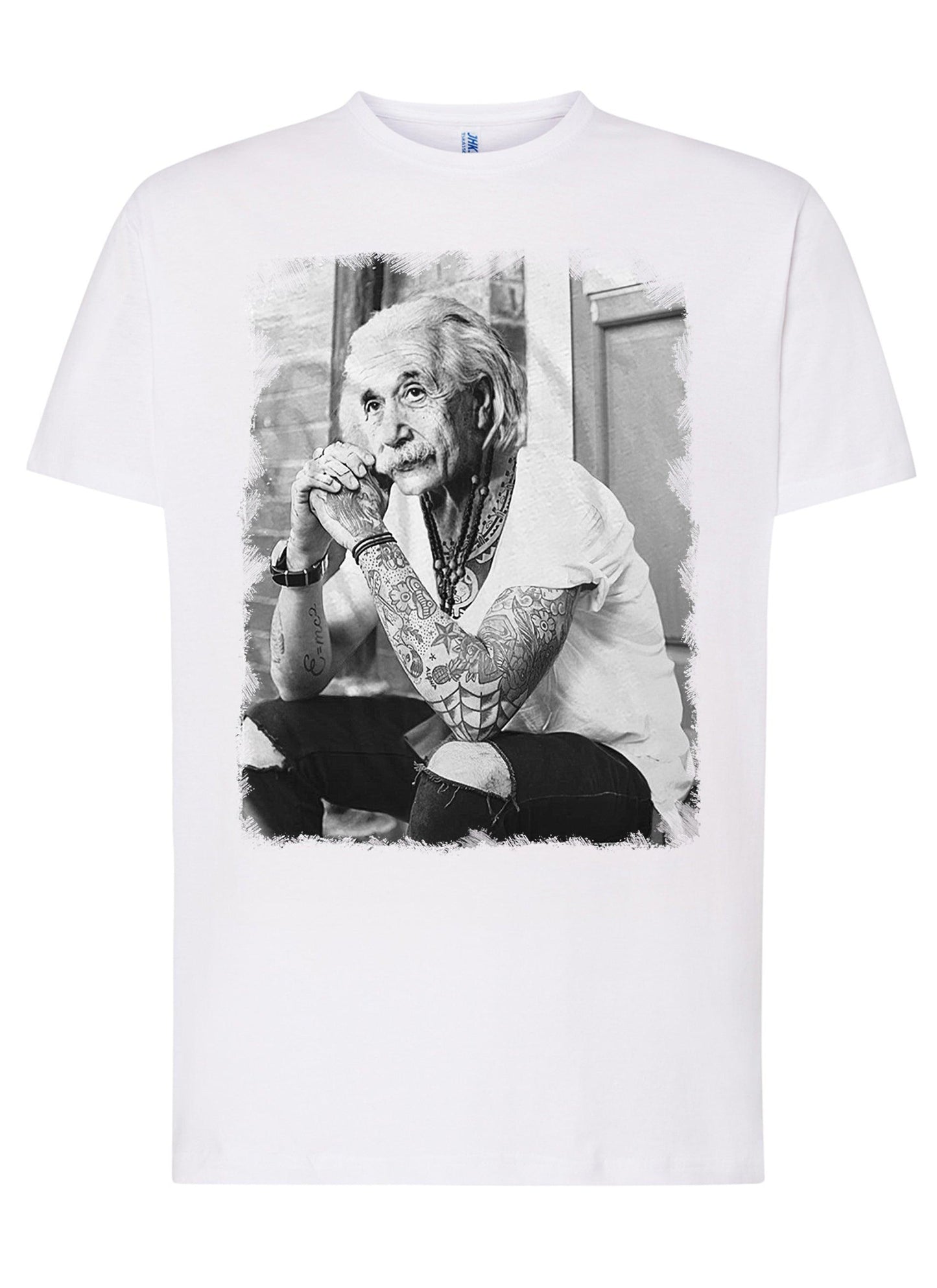 Einstein Genius Tatuato Color & Grey Art. 18-84 Men Uomo Fashion 100% Cotone Pettinato STREET STYLE PRINT