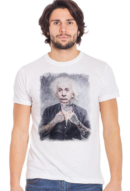 Einstein Sexy Art. 18-84-3 T-Shirt Urban Men Uomo 100% Cotone Fiammato STREET STYLE