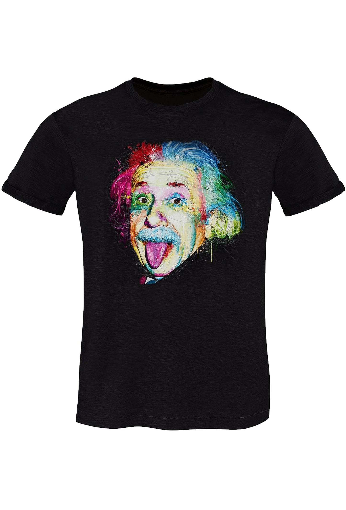 Einstein Stilizzato Color Art. 18-20-72 T-Shirt Urban Men Uomo 100% Cotone Fiammato STREET STYLE