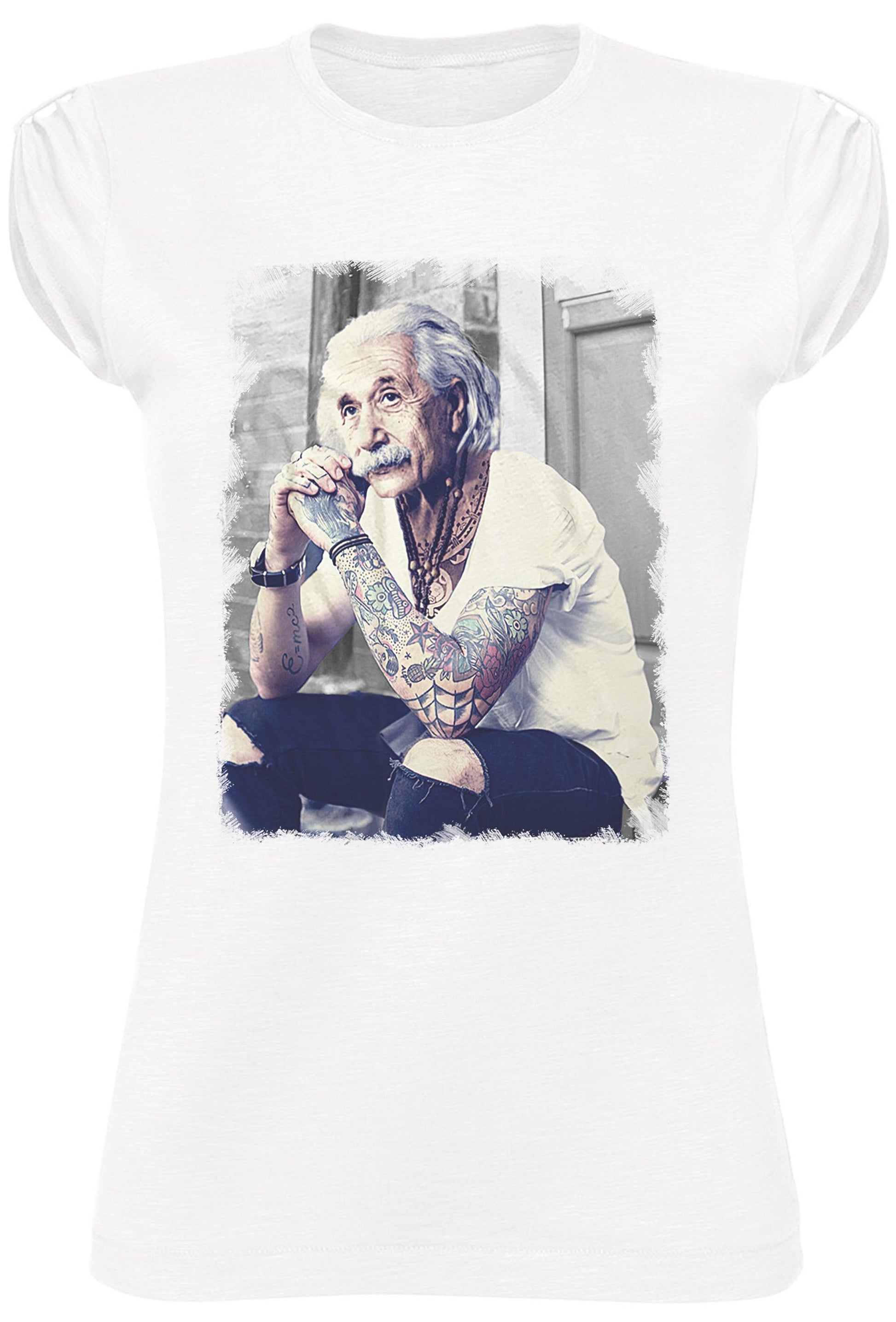 Einstein Tatuato Color & Grey 18-84 Moda Urban Slub Lady Donna 100% Cotone Fiammato STREET STYLE