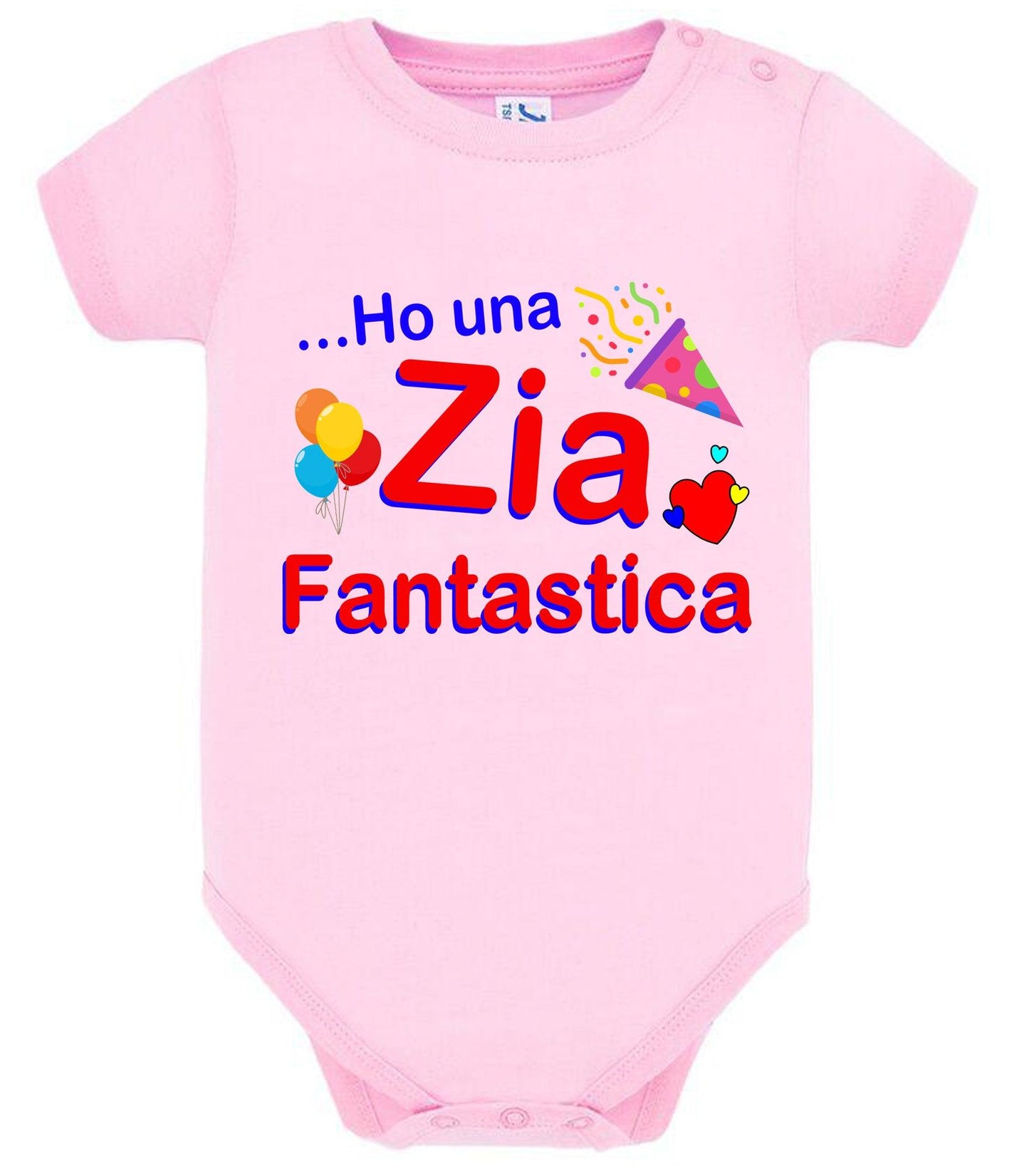 Ho una Zia F antastica Body da bambino/a a maniche corte 100% cotone JHK STREET STYLE PRINT