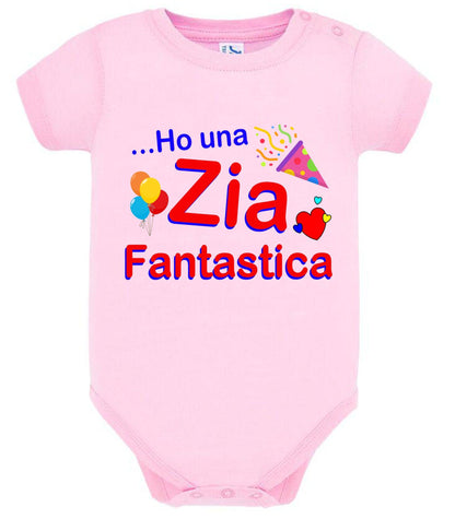 Ho una Zia F antastica Body da bambino/a a maniche corte 100% cotone JHK STREET STYLE PRINT