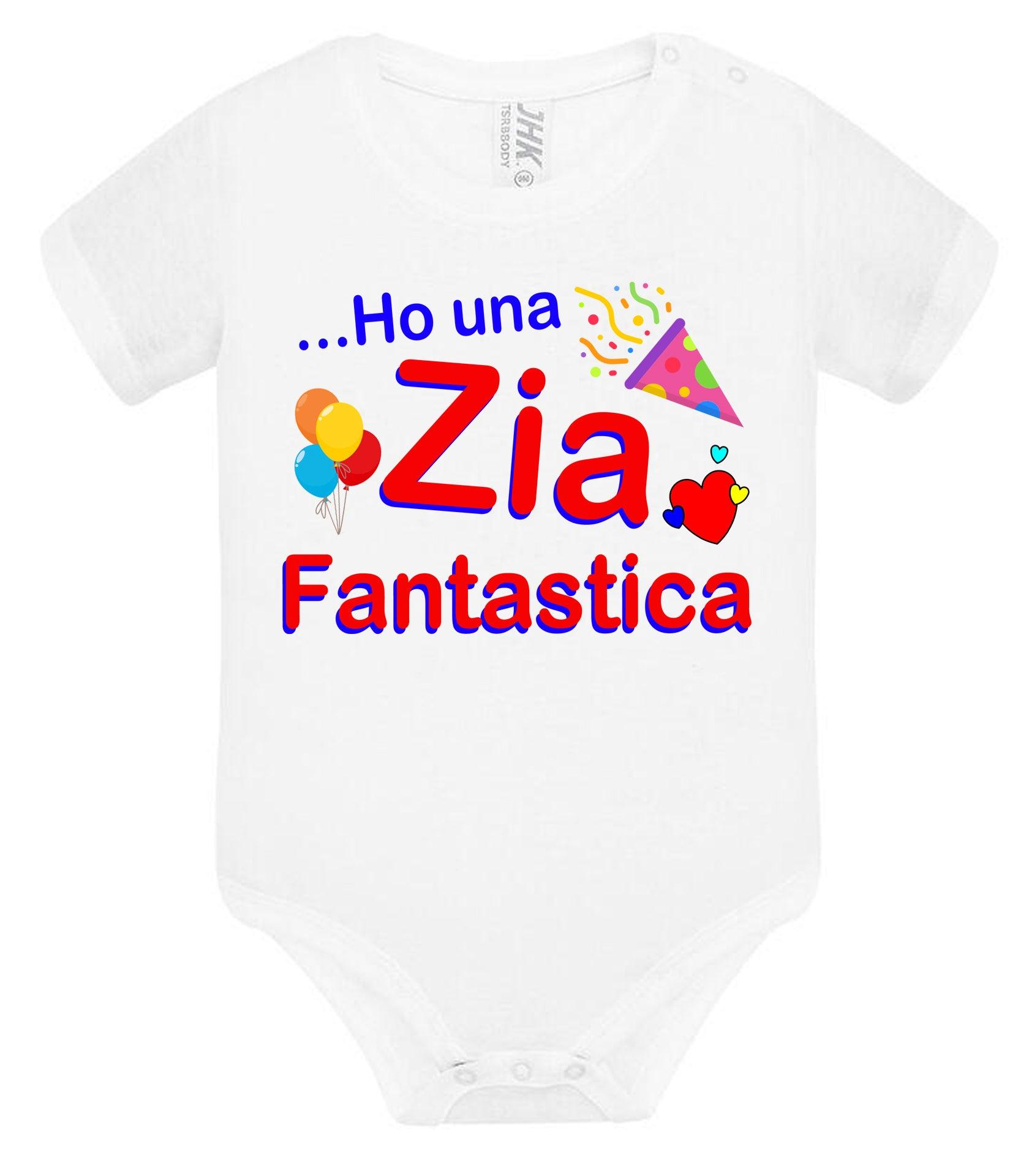 Ho una Zia F antastica Body da bambino/a a maniche corte 100% cotone JHK STREET STYLE PRINT