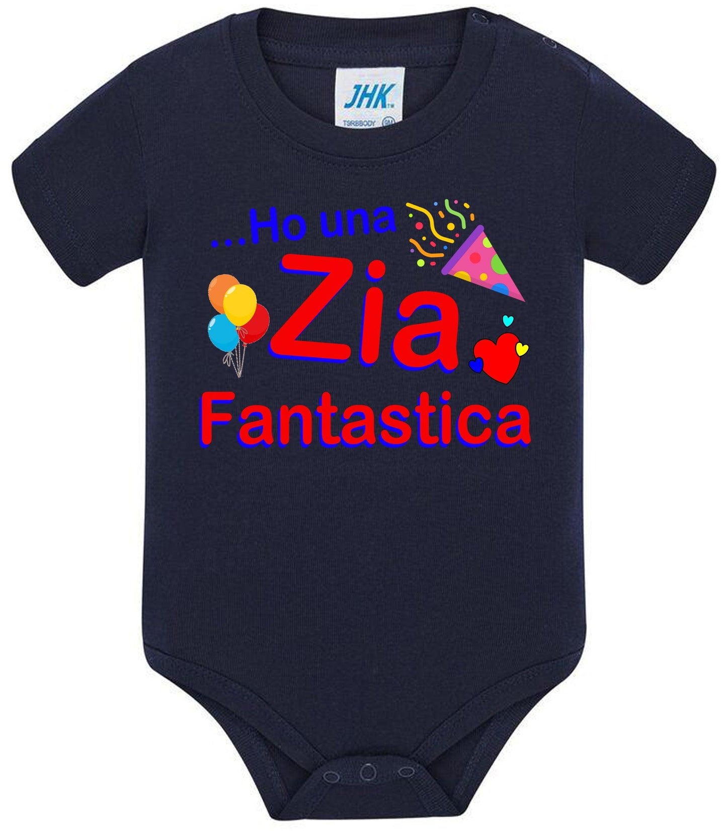 Ho una Zia F antastica Body da bambino/a a maniche corte 100% cotone JHK STREET STYLE PRINT