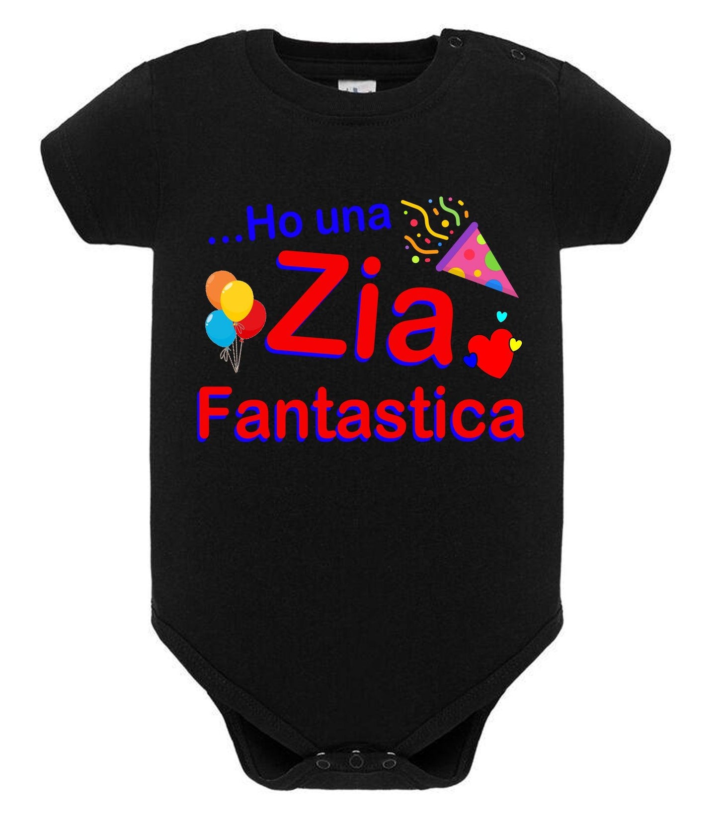 Ho una Zia F antastica Body da bambino/a a maniche corte 100% cotone JHK STREET STYLE PRINT