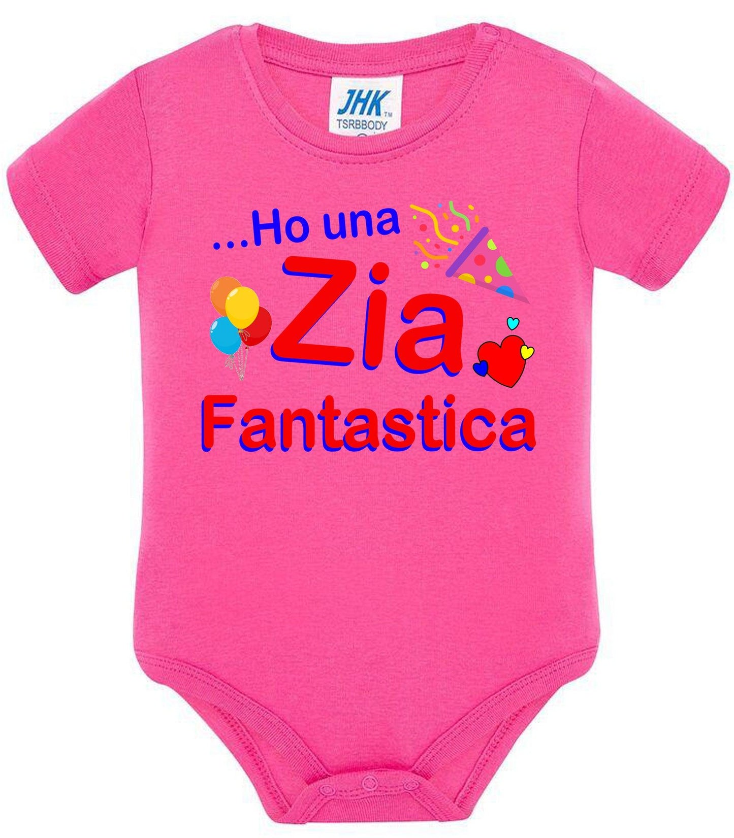 Ho una Zia F antastica Body da bambino/a a maniche corte 100% cotone JHK STREET STYLE PRINT