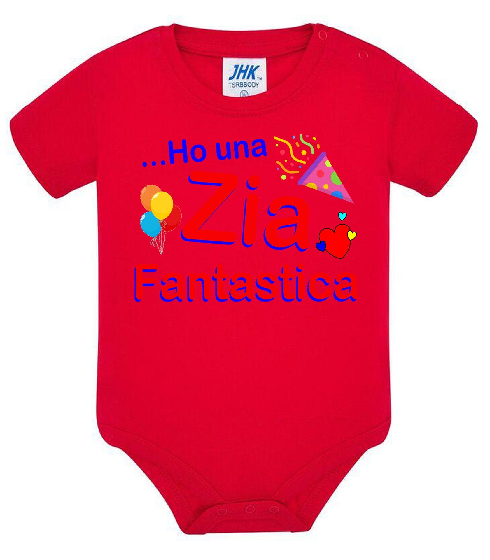 Ho una Zia F antastica Body da bambino/a a maniche corte 100% cotone JHK STREET STYLE PRINT