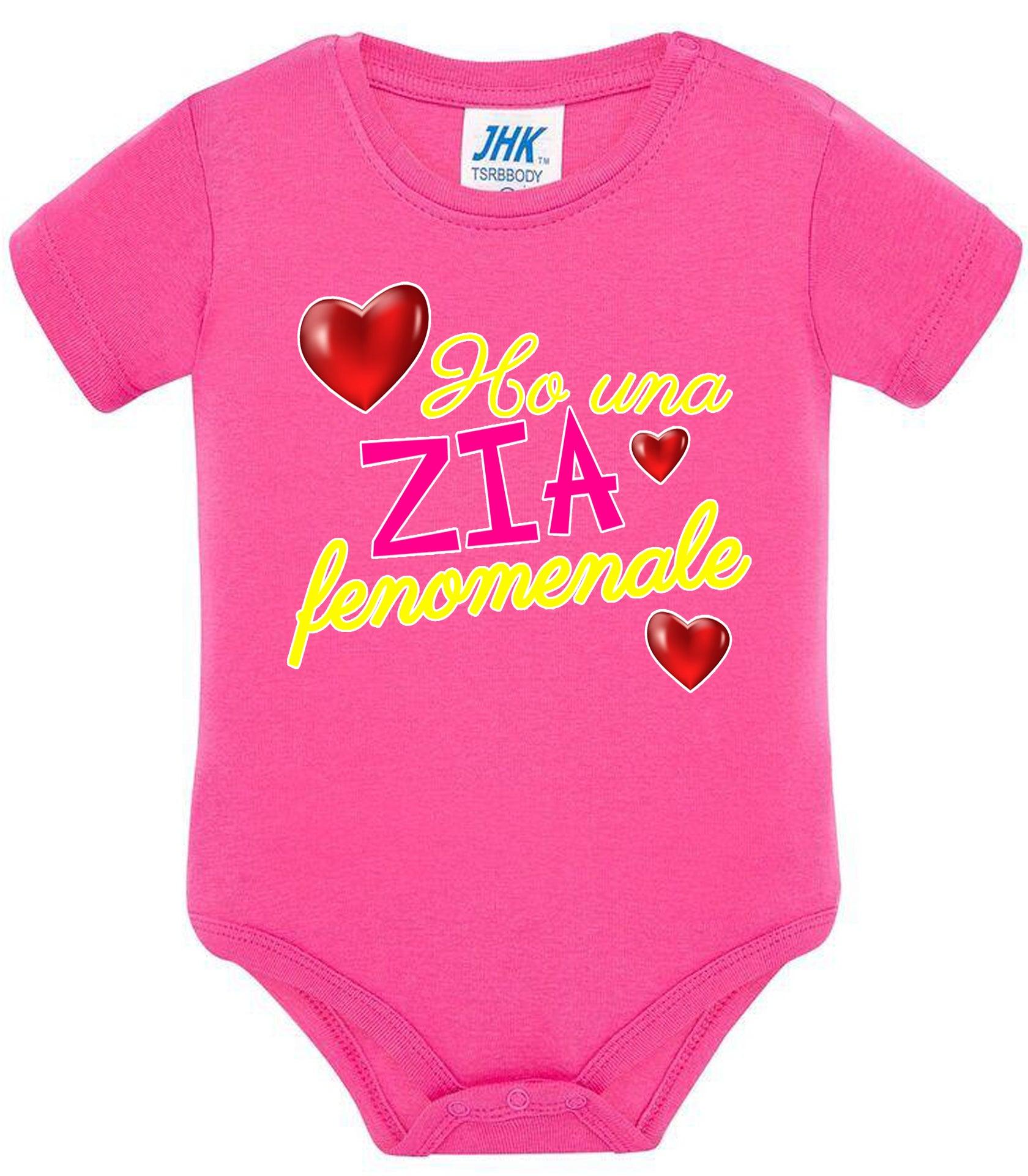 Ho una Zia o Zio Fenomenale Body da bambino/a a maniche corte 100% cotone JHK STREET STYLE PRINT