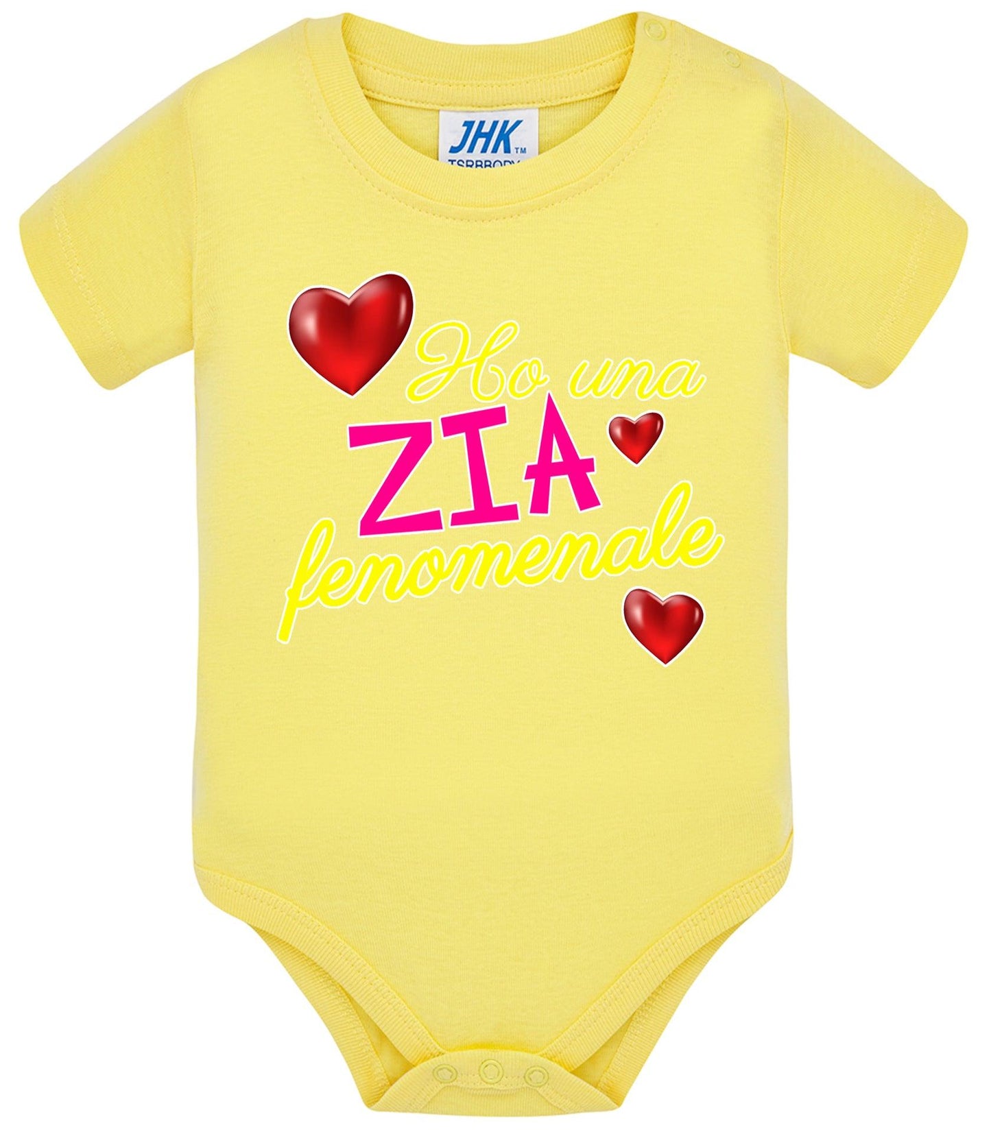 Ho una Zia o Zio Fenomenale Body da bambino/a a maniche corte 100% cotone JHK STREET STYLE PRINT