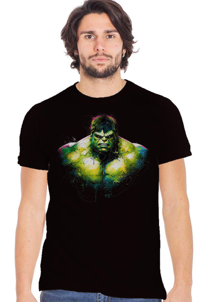 Hulk Stilizzato Color Art. 18-20-11 T-Shirt Urban Men Uomo 100% Cotone Fiammato STREET STYLE