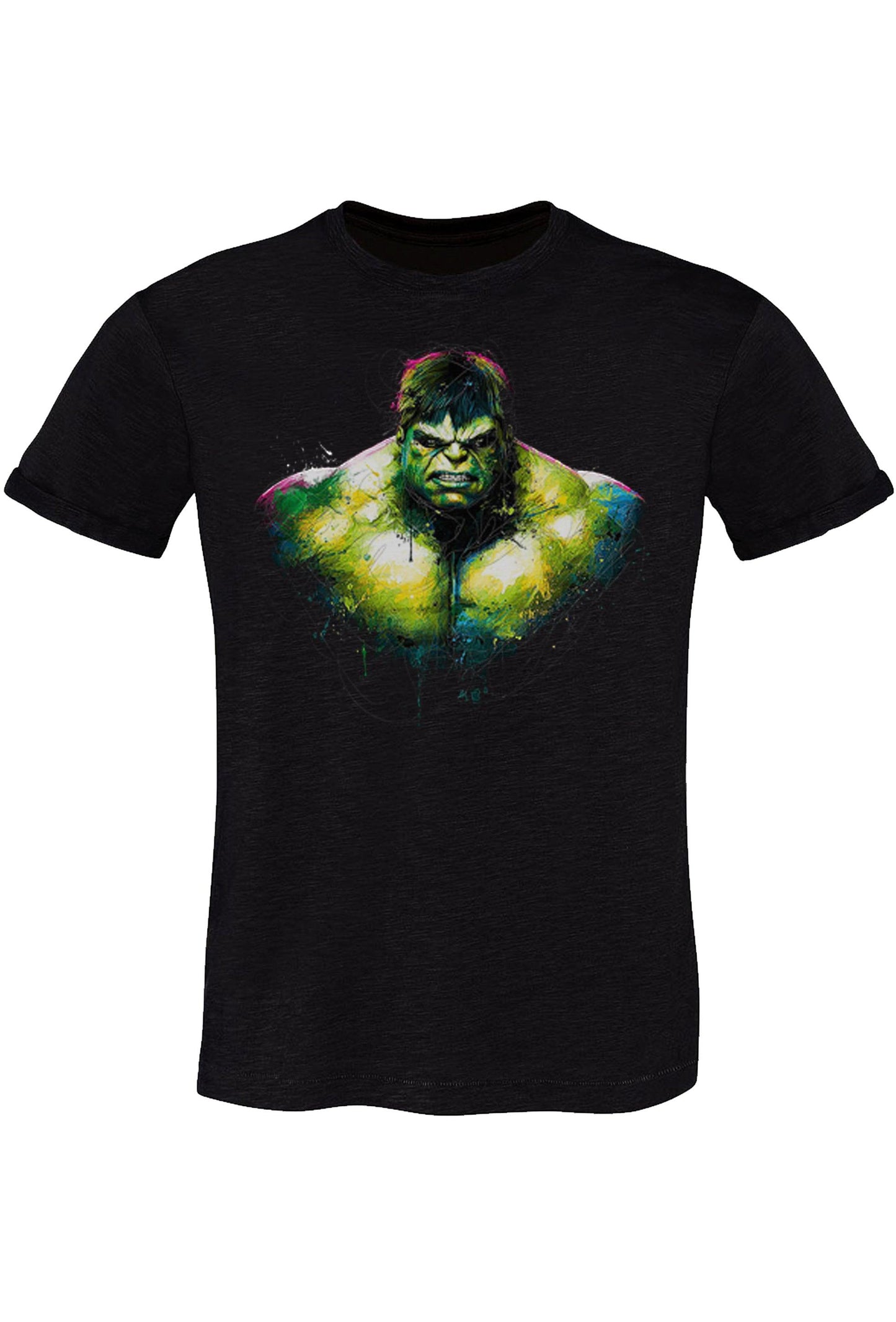 Hulk Stilizzato Color Art. 18-20-11 T-Shirt Urban Men Uomo 100% Cotone Fiammato STREET STYLE