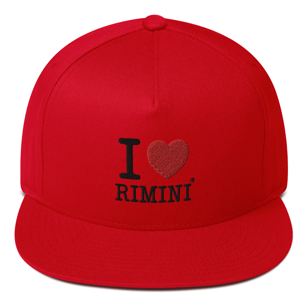 I LOVE RIMINI CAPPELLINO FOOTBALL Flat Bill Cap STREET STYLE