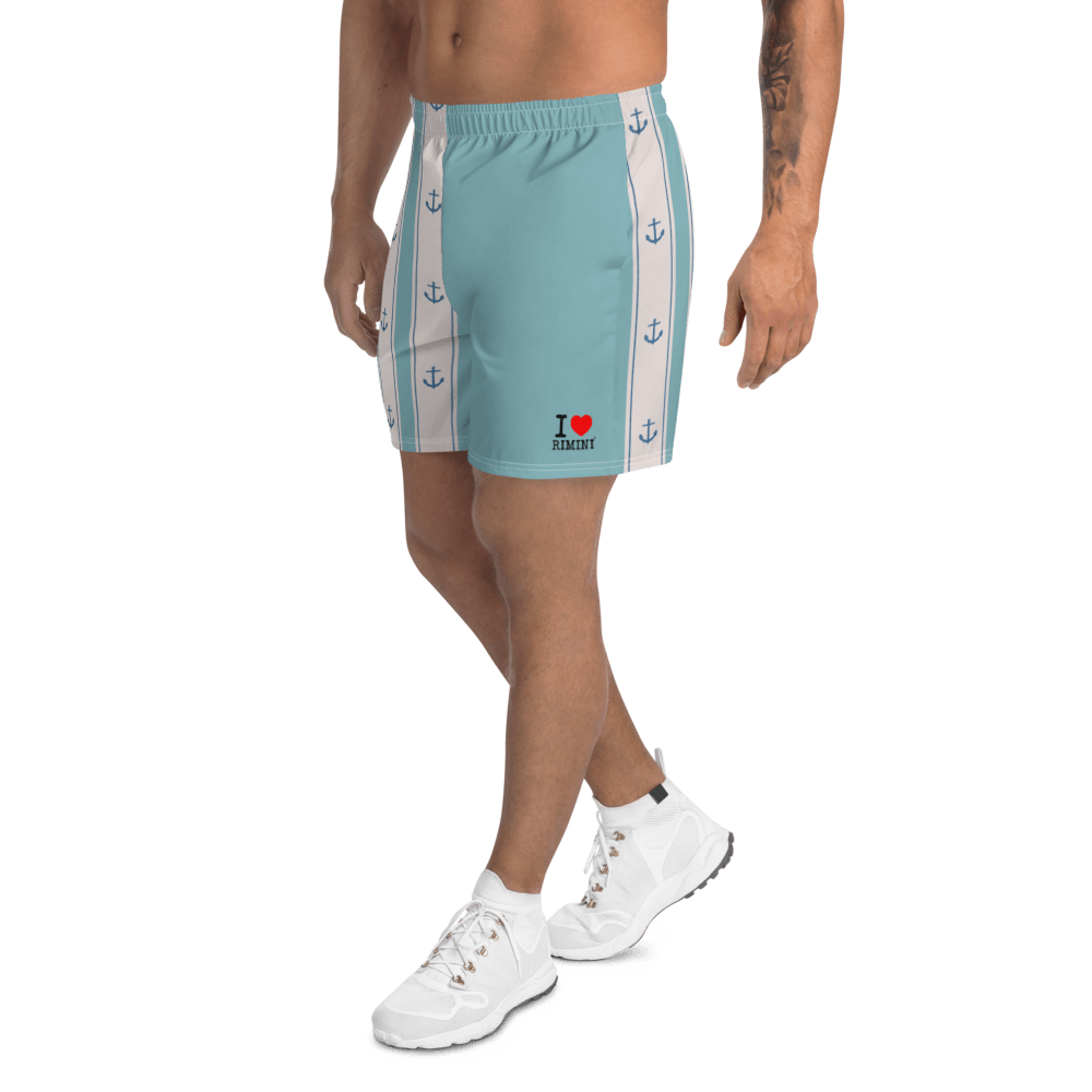 I LOVE RIMINI Men's Athletic Long Shorts STREET STYLE