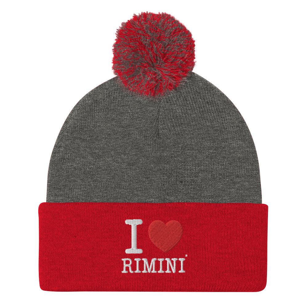 I LOVE RIMINI Pom-Pom Beanie STREET STYLE