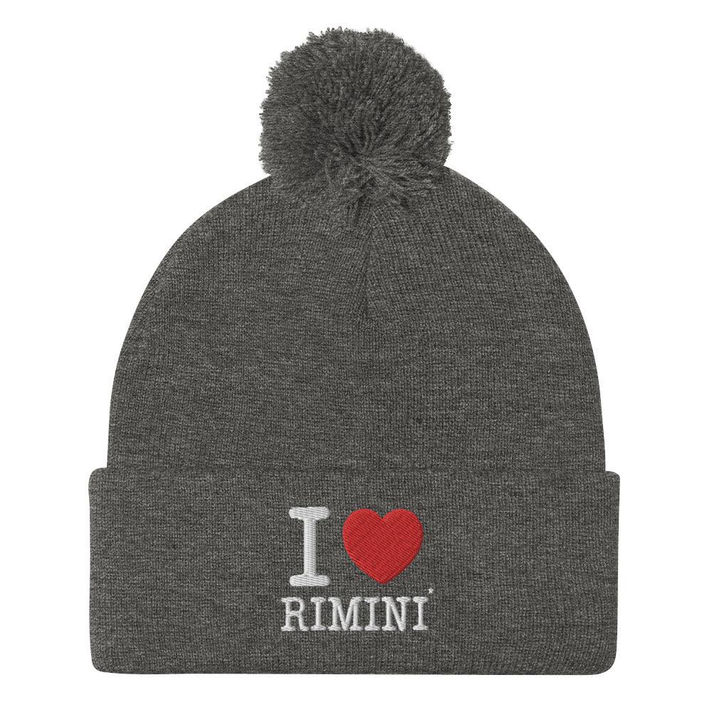 I LOVE RIMINI Pom-Pom Beanie STREET STYLE