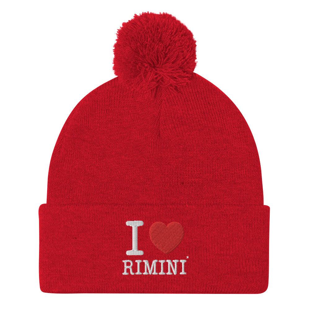 I LOVE RIMINI Pom-Pom Beanie STREET STYLE