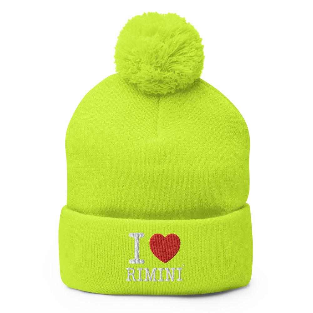 I LOVE RIMINI Pom-Pom Beanie STREET STYLE