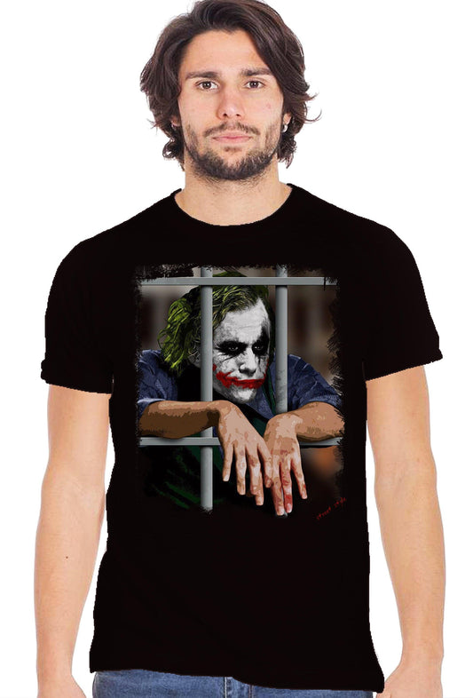 Joker Carcerato Art. 18-20-15-2 T-Shirt Urban Men Uomo 100% Cotone Fiammato STREET STYLE