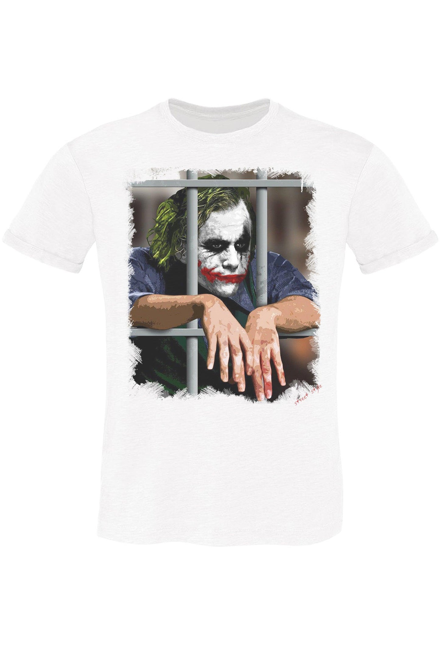 Joker Carcerato Art. 18-20-15-2 T-Shirt Urban Men Uomo 100% Cotone Fiammato STREET STYLE