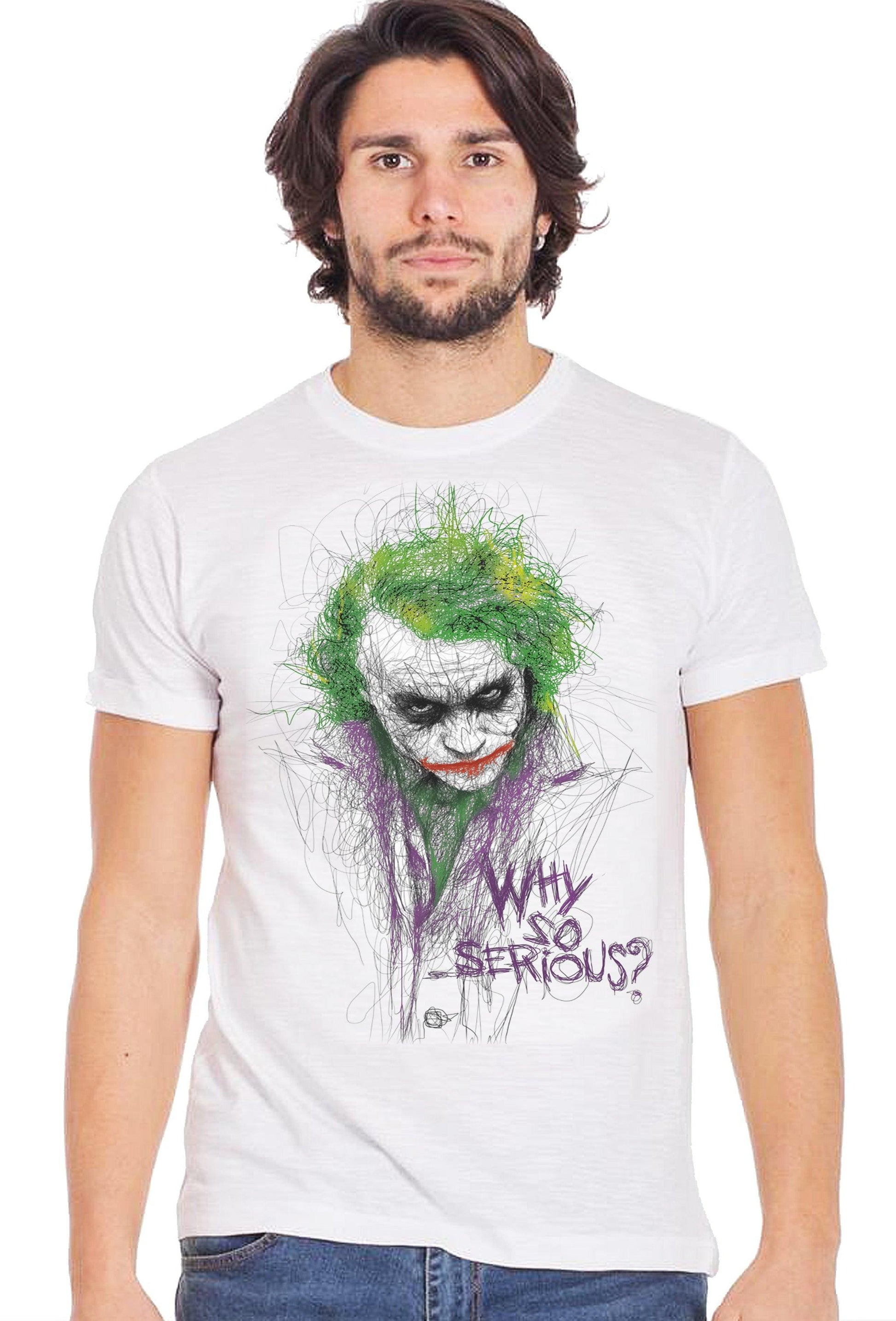 joker Stilizzato 18-38 T-Shirt Urban Men Uomo 100% Cotone Fiammato STREET STYLE