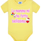 La Mamma mi ha Fatto Bellissima Body da bambino/a a maniche corte 100% cotone JHK STREET STYLE PRINT