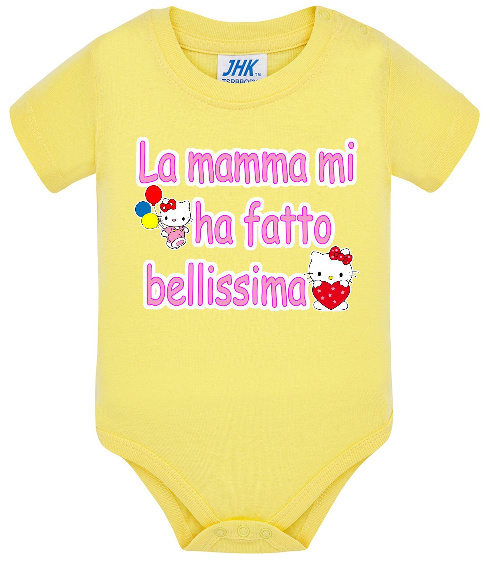 La Mamma mi ha Fatto Bellissima Body da bambino/a a maniche corte 100% cotone JHK STREET STYLE PRINT