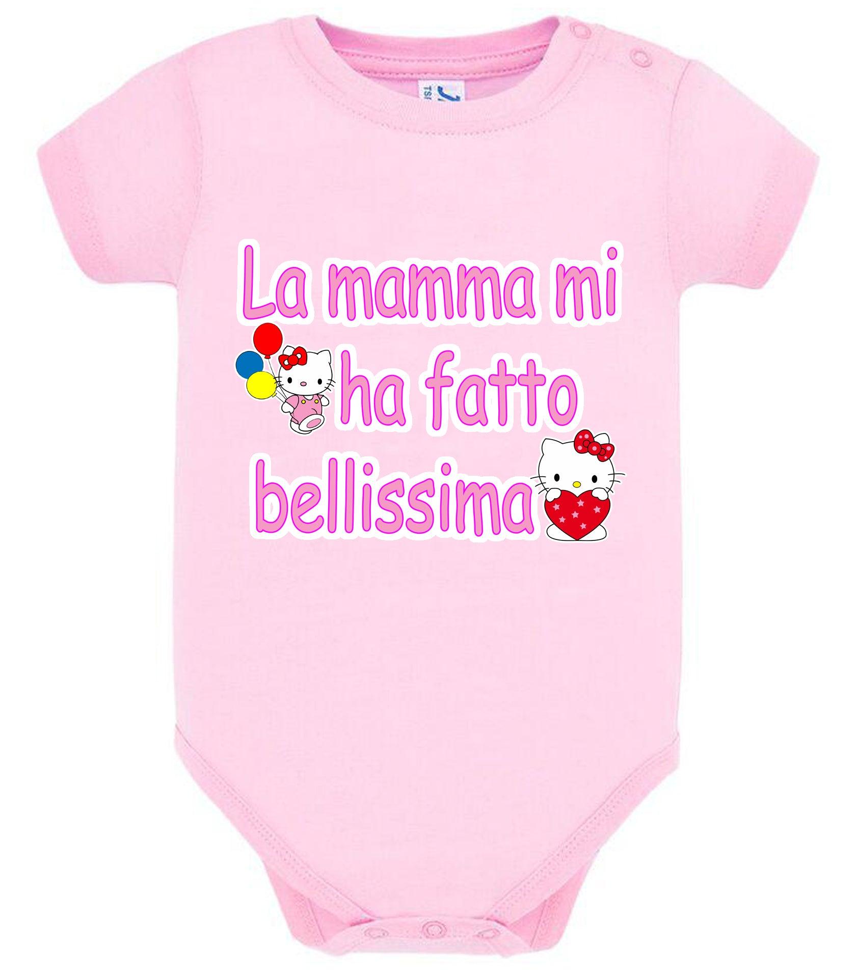 La Mamma mi ha Fatto Bellissima Body da bambino/a a maniche corte 100% cotone JHK STREET STYLE PRINT